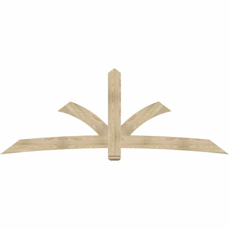 Ekena Millwork Davenport Rough Sawn Timber Gable Bracket, Douglas Fir, 108"W x 40"H x 2"D x 6"F, 9/12 Pitch GBW108X40X0206DAV00RDF